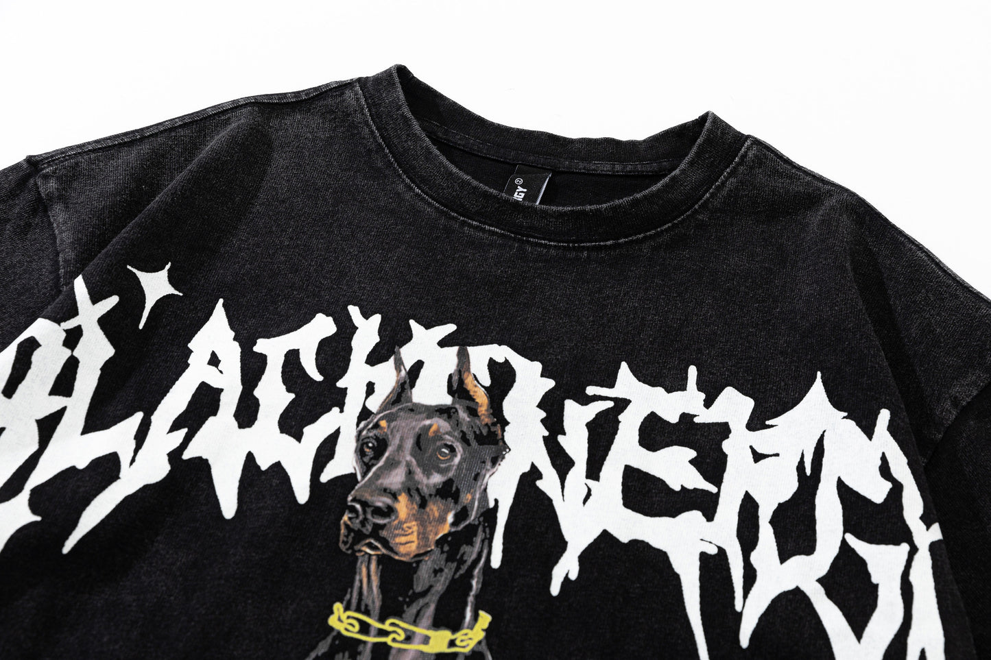 Halloy™ Letter Short Sleeve Doberman Pinscher Printed T-Shirt