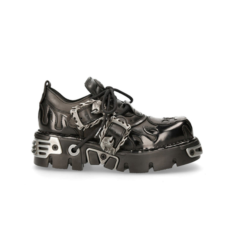 Halloy™ Punk Small Leather Shoes Metal