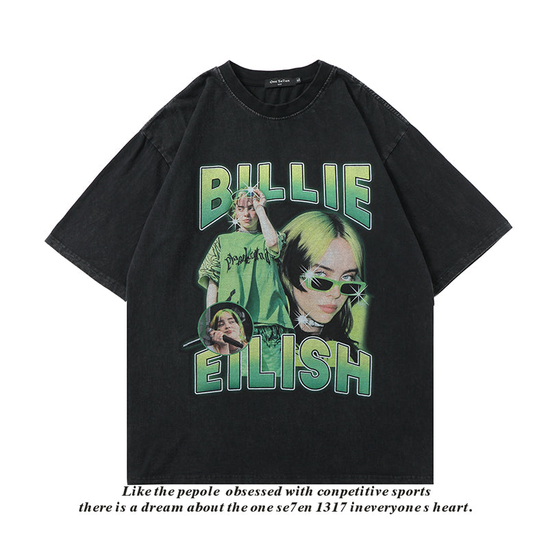 Halloy™ Hip Hop Streetwear Washed T-shirt