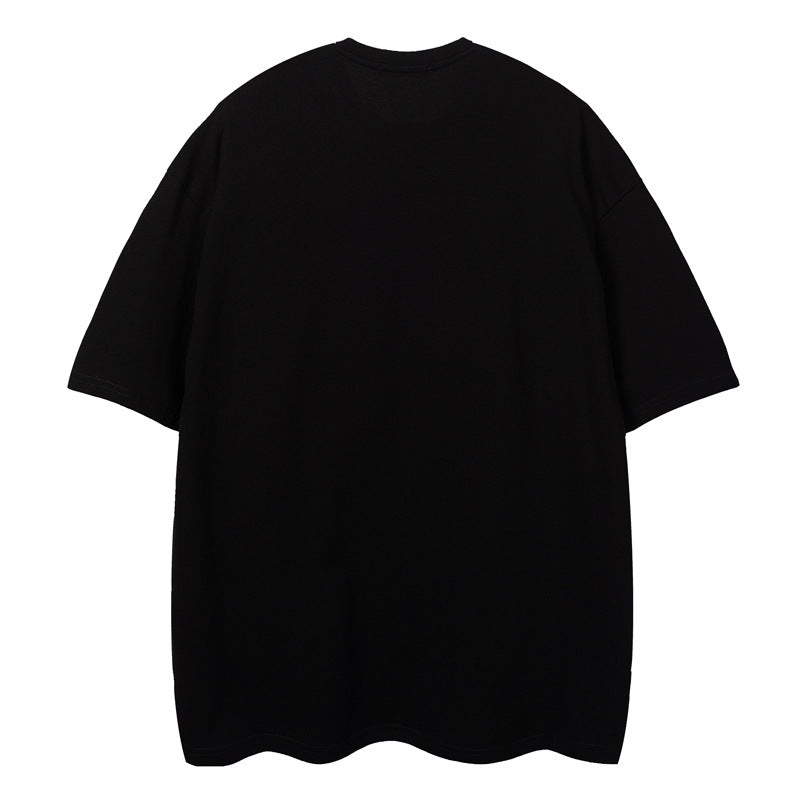 Halloy™ National Trend Hip-hop Character Print T-shirt