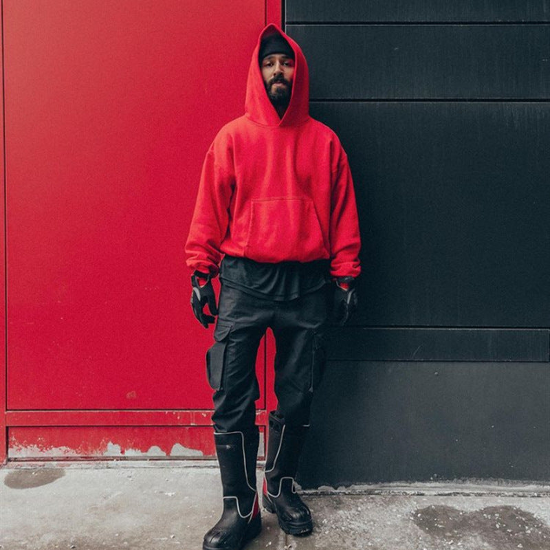 Halloy™ Fleece-lined Solid Color Hooded Sweater