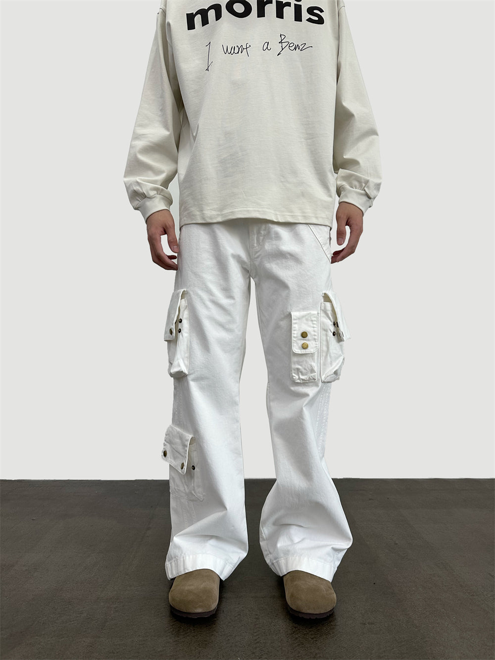 Halloy™ Heavy Washed Distressed Tie-dyed Cargo Pants
