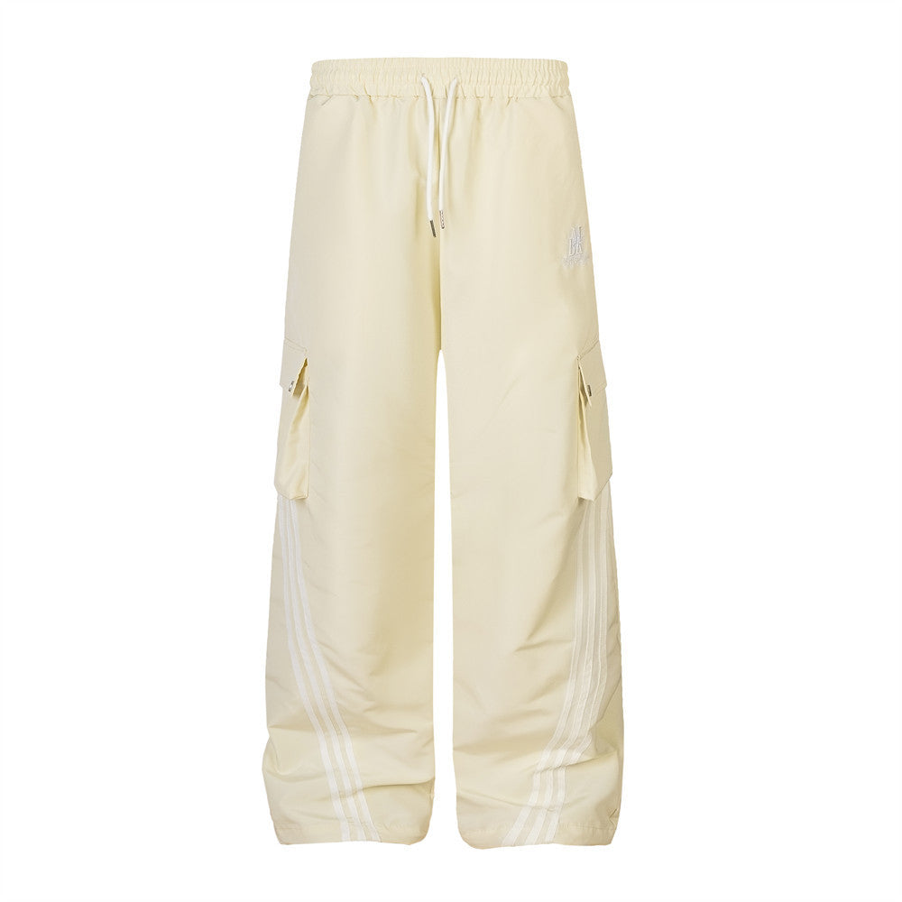 Halloy™ Side Striped Three-bar Loose Wide-leg Pants