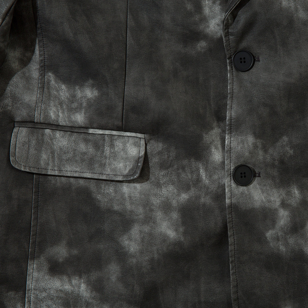 Halloy™ PU Leather Suit Jacket