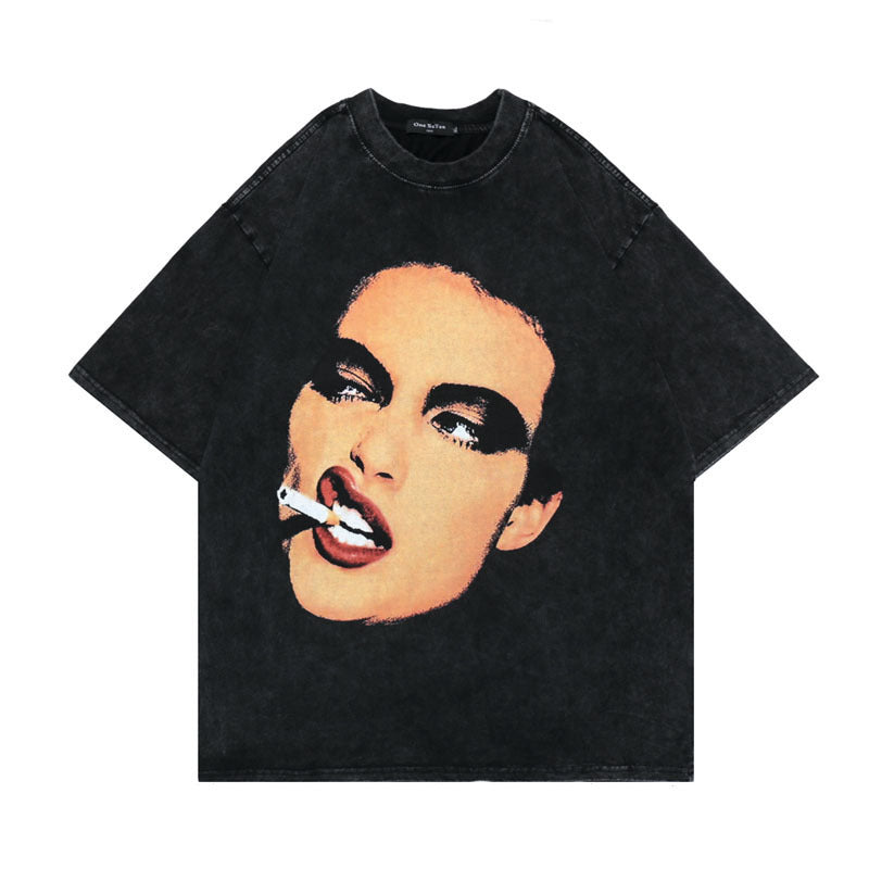 Halloy™ Retro Personality Vintage Printed T-shirt