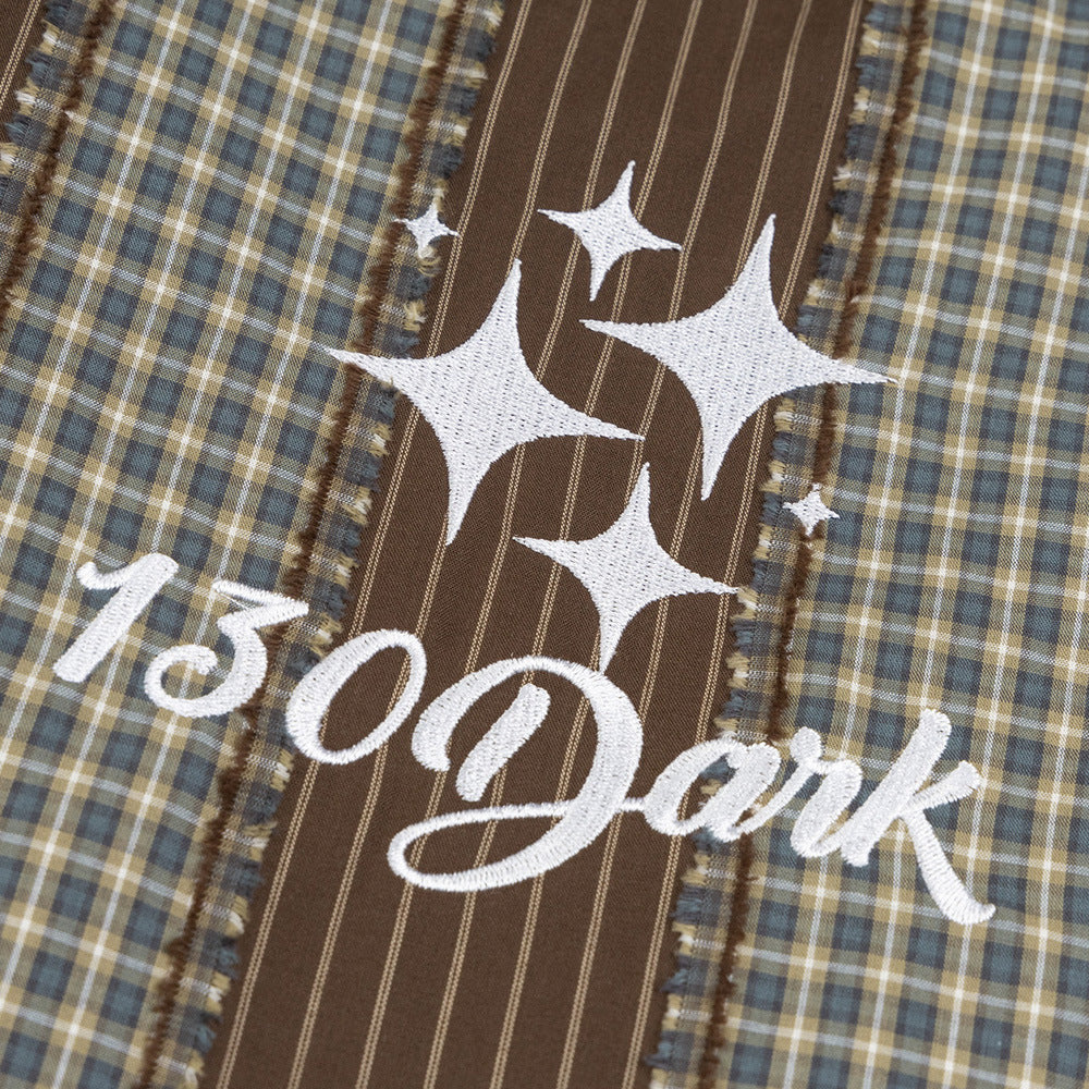 Halloy™ Color-contrast Check Long Sleeve Shirt
