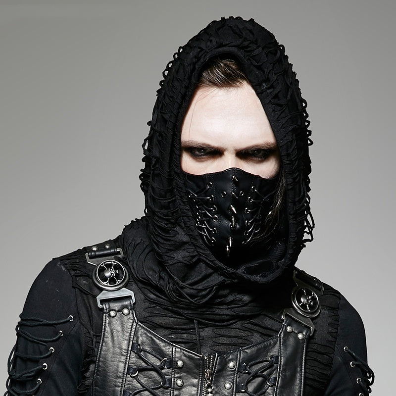 Halloy™ Shadow Spire Leather Mask (Rock & Punk)
