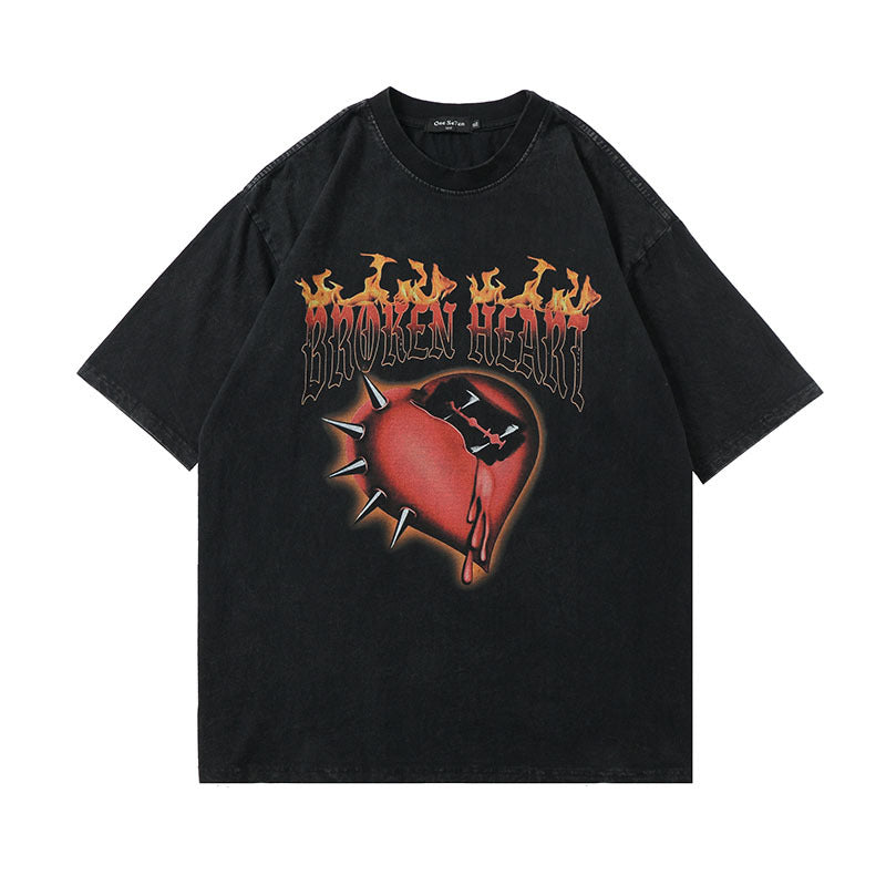 Halloy™ Retro Personality Vintage Printed T-shirt