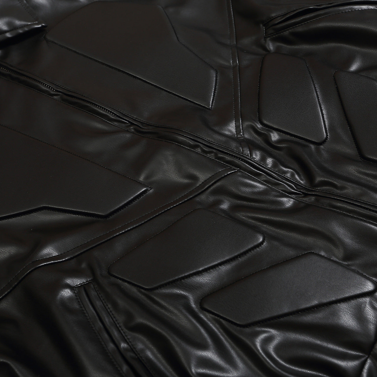 Halloy™ Locomotive Padded Shoulder Leather Jacket
