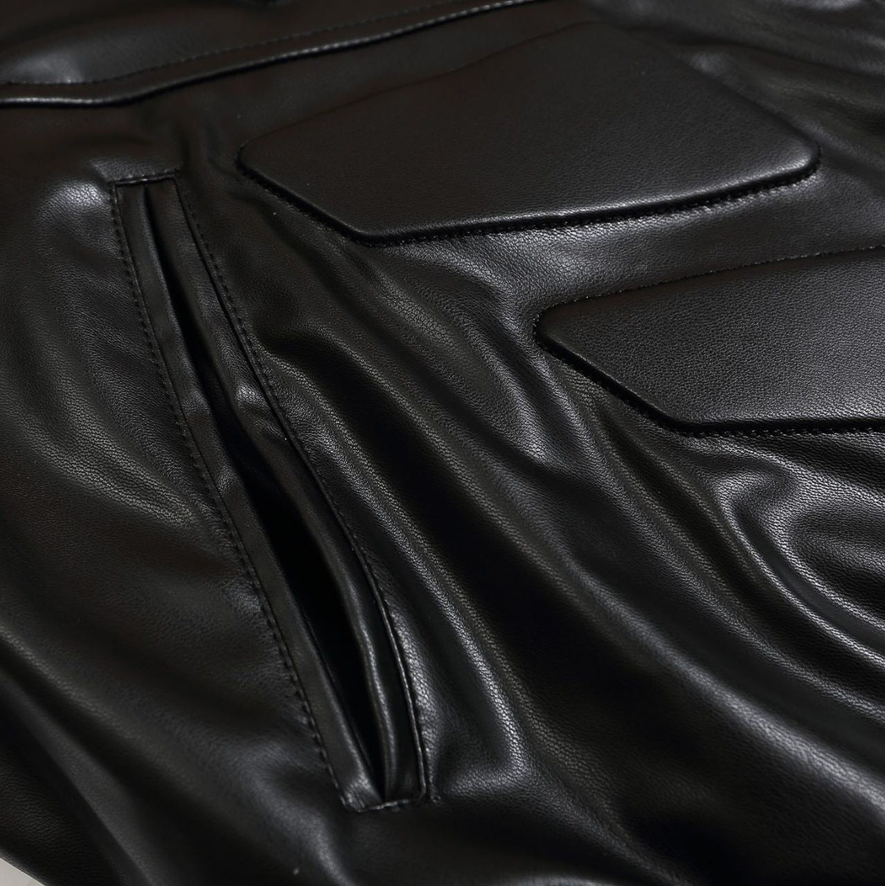 Halloy™ Locomotive Padded Shoulder Leather Jacket