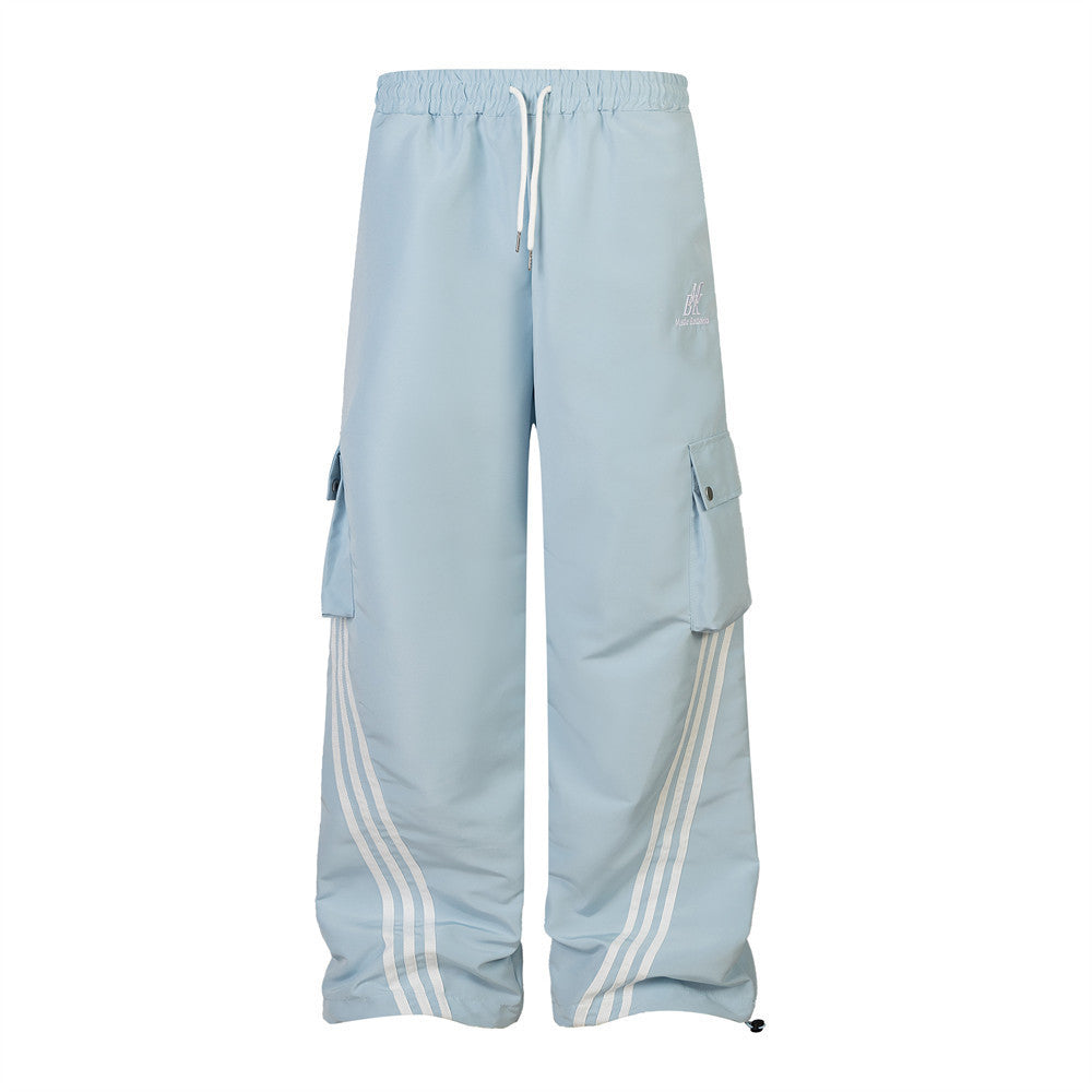 Halloy™ Side Striped Three-bar Loose Wide-leg Pants