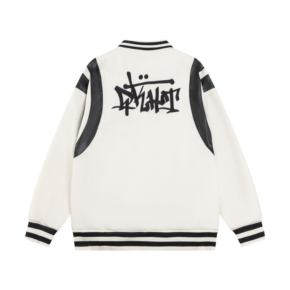 Halloy™ Loose Casual Letter Embroidered Jacket