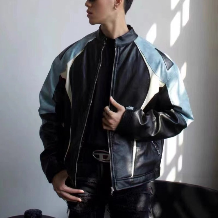 Halloy™ Leather Motorcycle Jacket