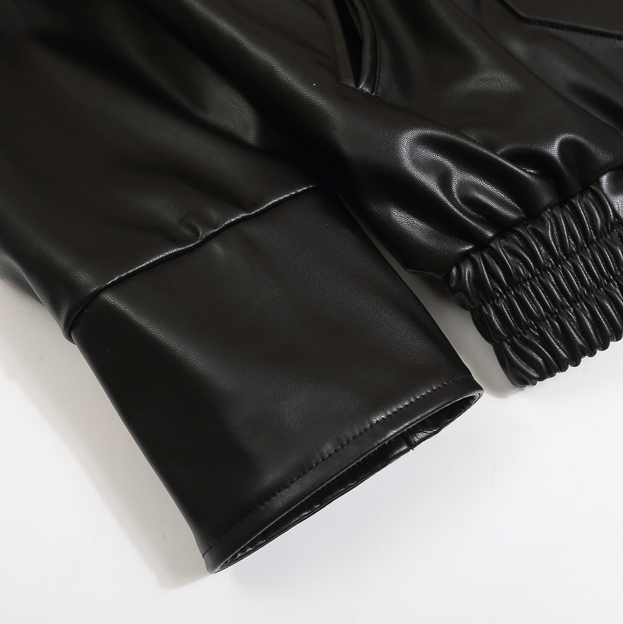 Halloy™ Locomotive Padded Shoulder Leather Jacket