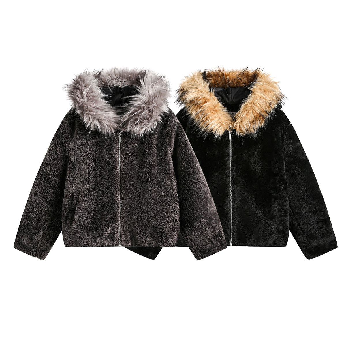 Halloy™ Cotton Coat Jacket American Retro Warm Fleece-lined