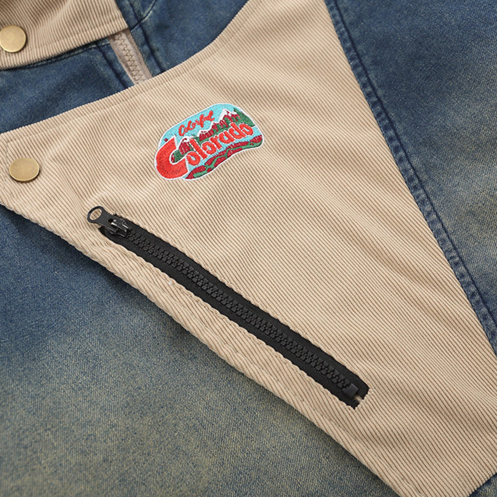 Halloy™ Spray Paint Wash Denim Jacket