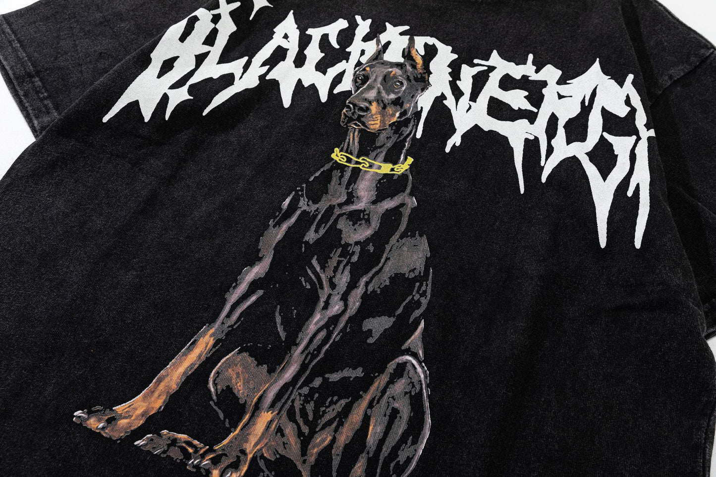 Halloy™ Letter Short Sleeve Doberman Pinscher Printed T-Shirt