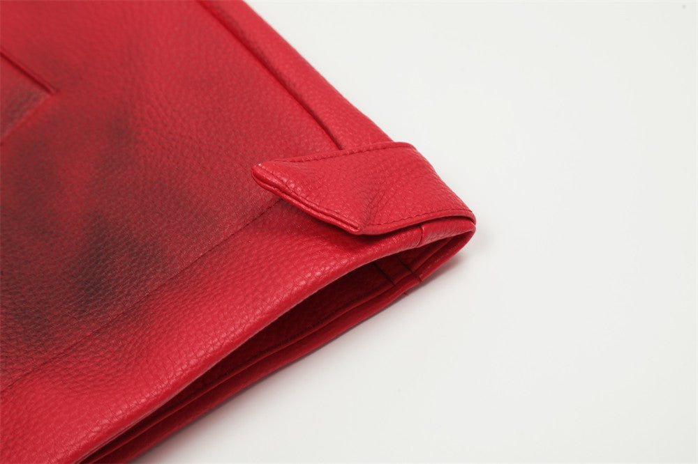 Halloy™ PU Leather Jacket Sense Spray Dirty