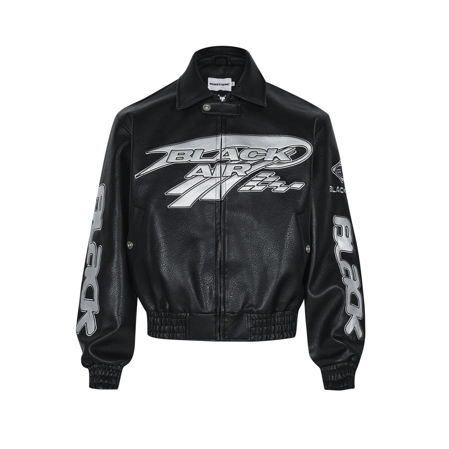 Halloy™ "BLACK AIR" Racing PU Leather Jacket