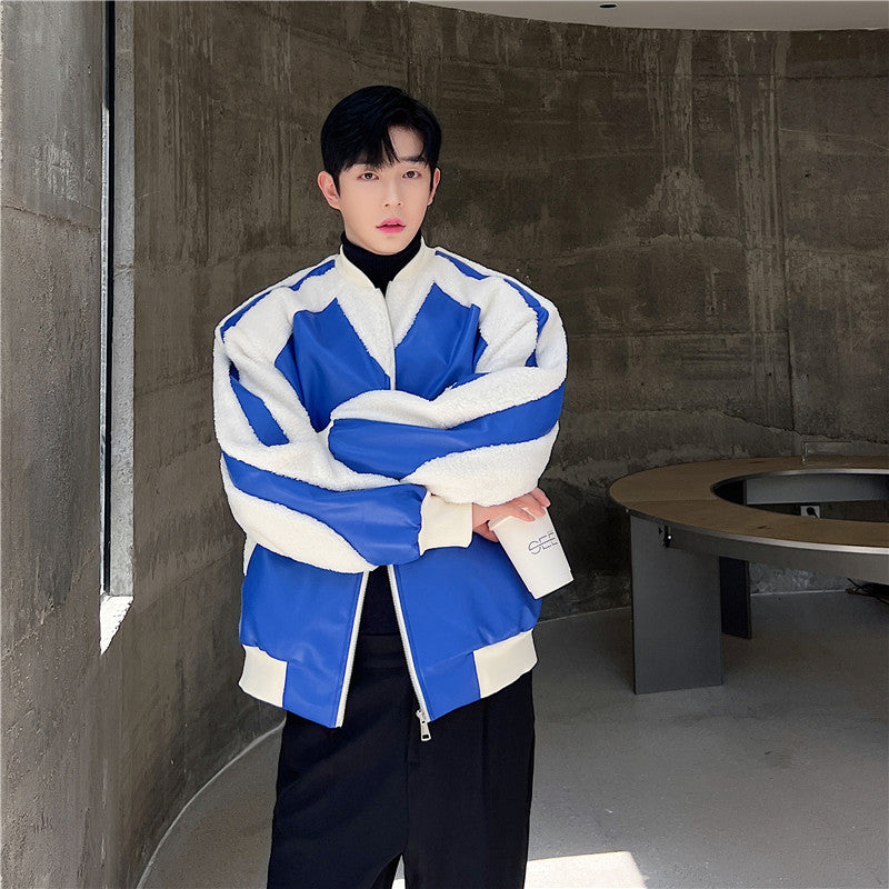 Halloy™ Leather Lambswool Jacket