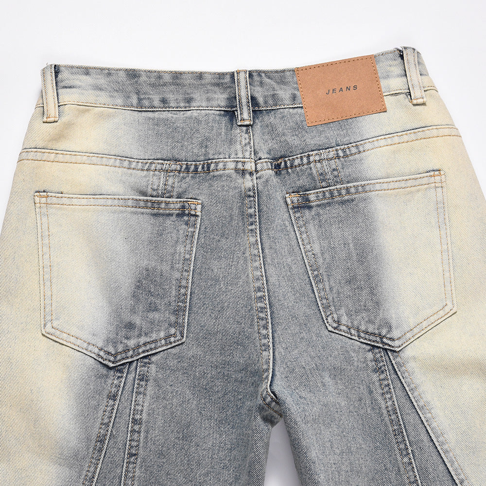 Halloy™ Washed And Worn Inkjet Flared Jeans