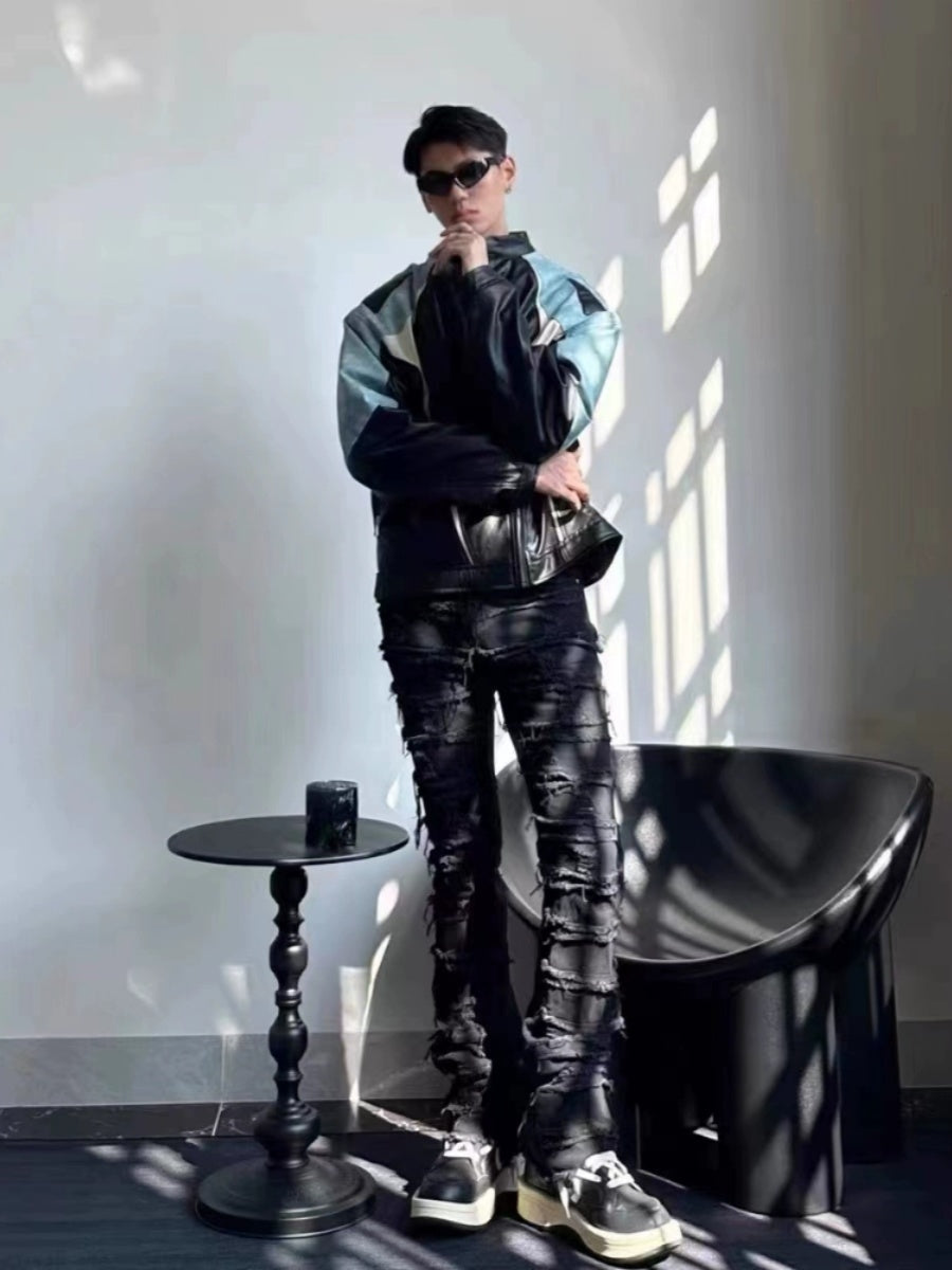 Halloy™ Leather Motorcycle Jacket