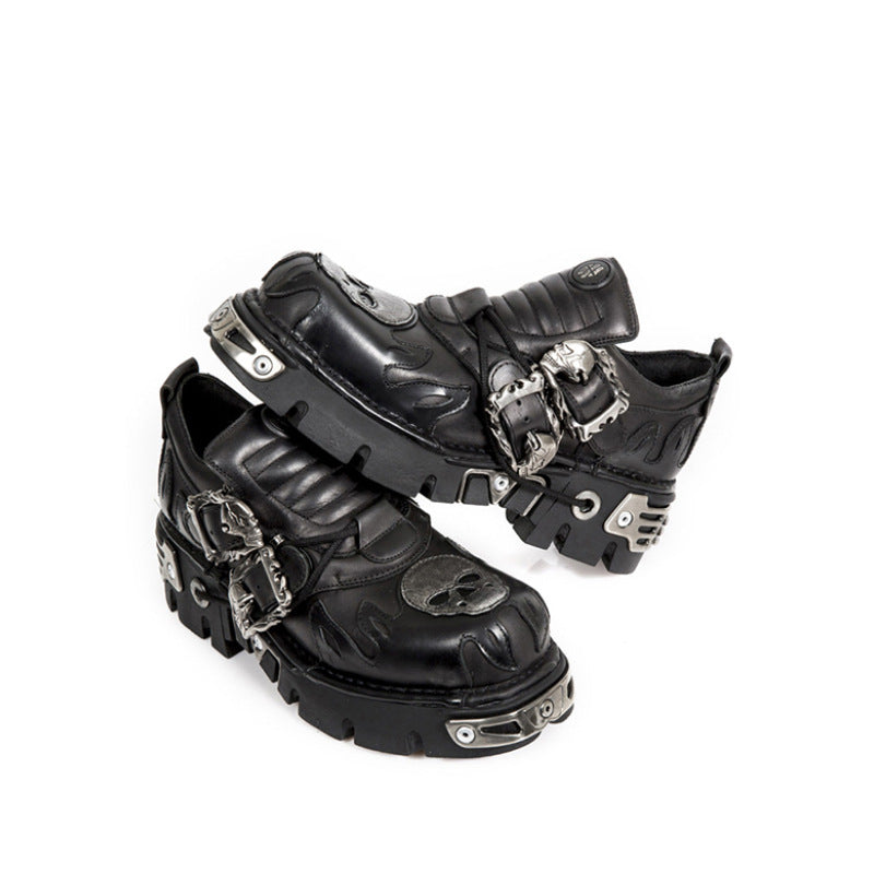 Halloy™ Punk Small Leather Shoes Metal