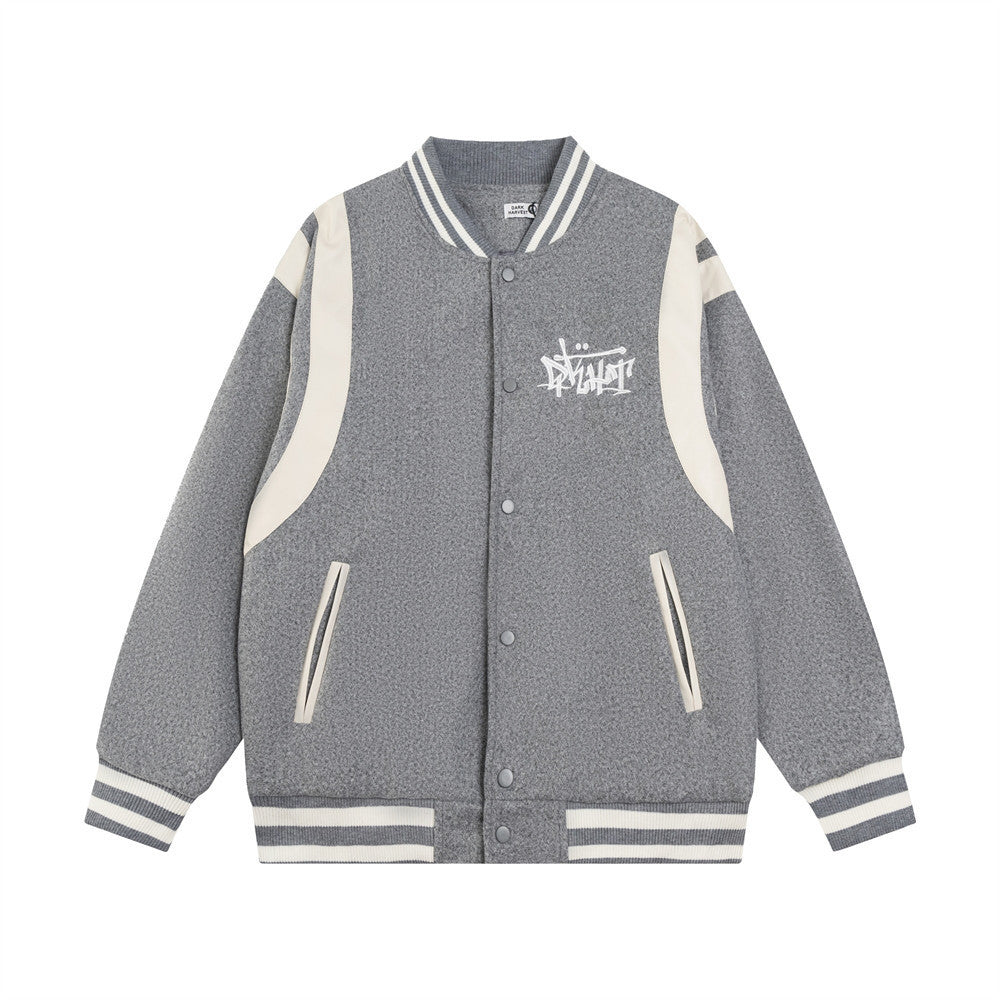 Halloy™ Loose Casual Letter Embroidered Jacket