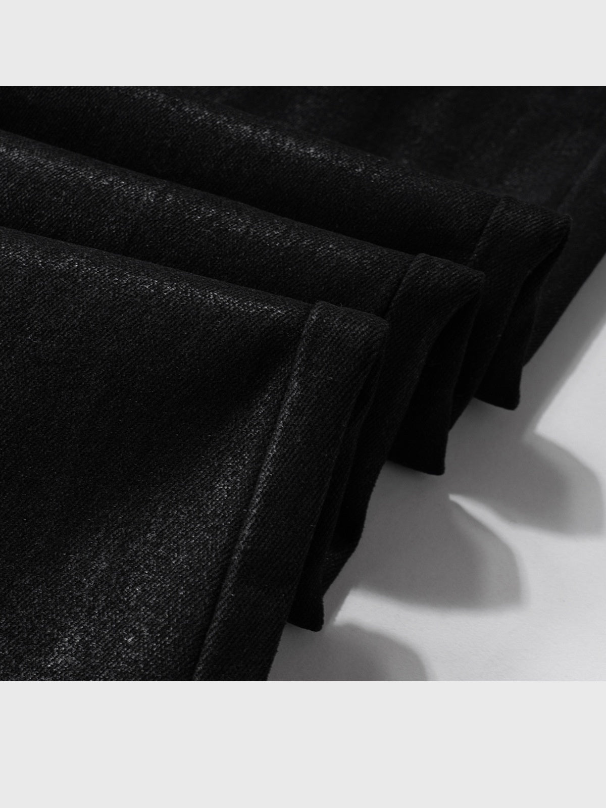Halloy™ Black Wax Coated Flare Jeans