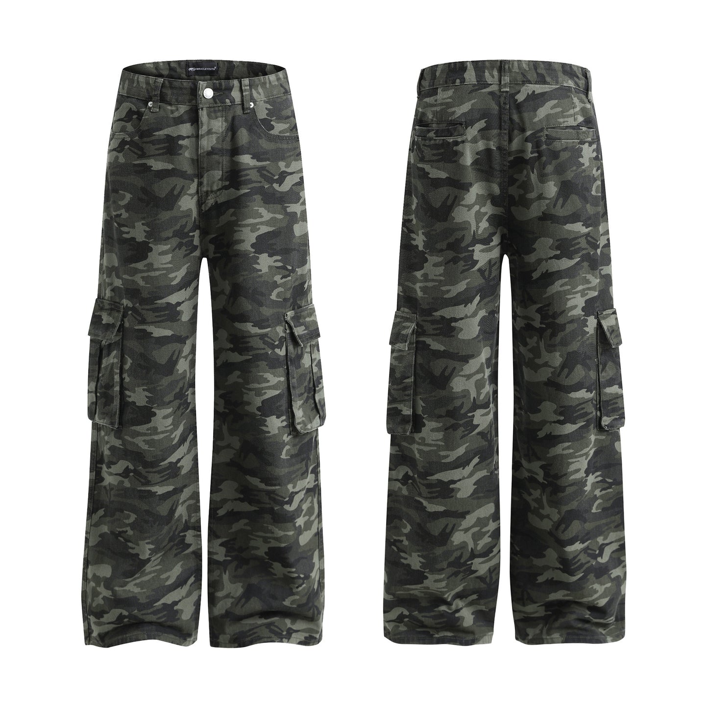 Halloy™ American Vintage Street Camouflage Workwear Trousers