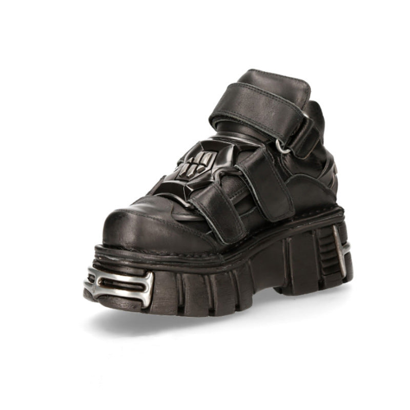 Halloy™ Low-Top Metal Muffin Sole Round Shoes