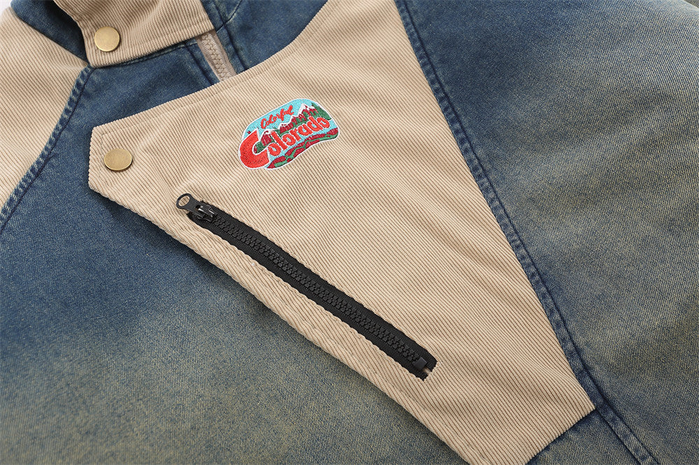 Halloy™ Spray Paint Wash Denim Jacket