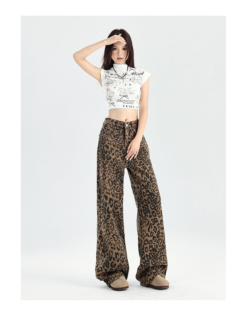 Halloy™ Retro Minority Leopard Jeans