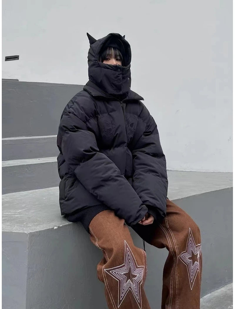 Halloy™ Horn Masked Hooded Coat