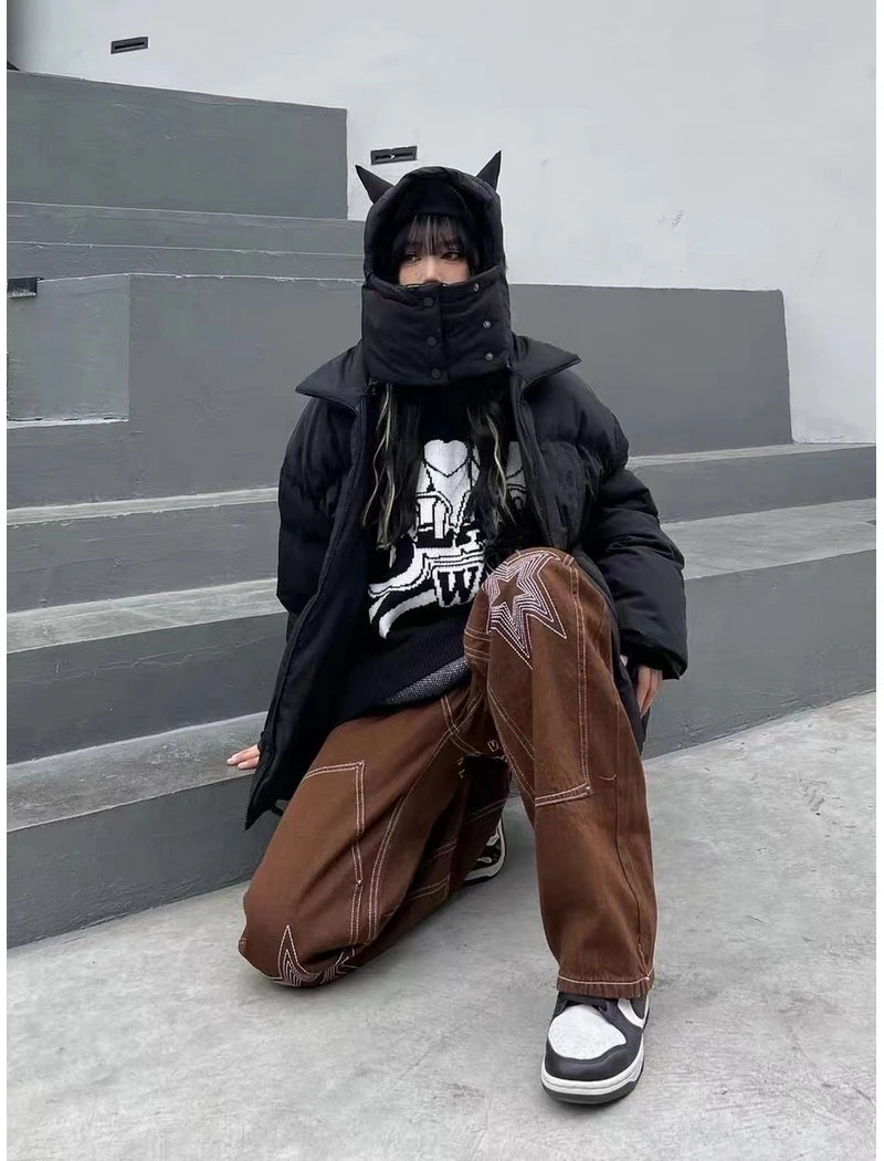 Halloy™ Horn Masked Hooded Coat
