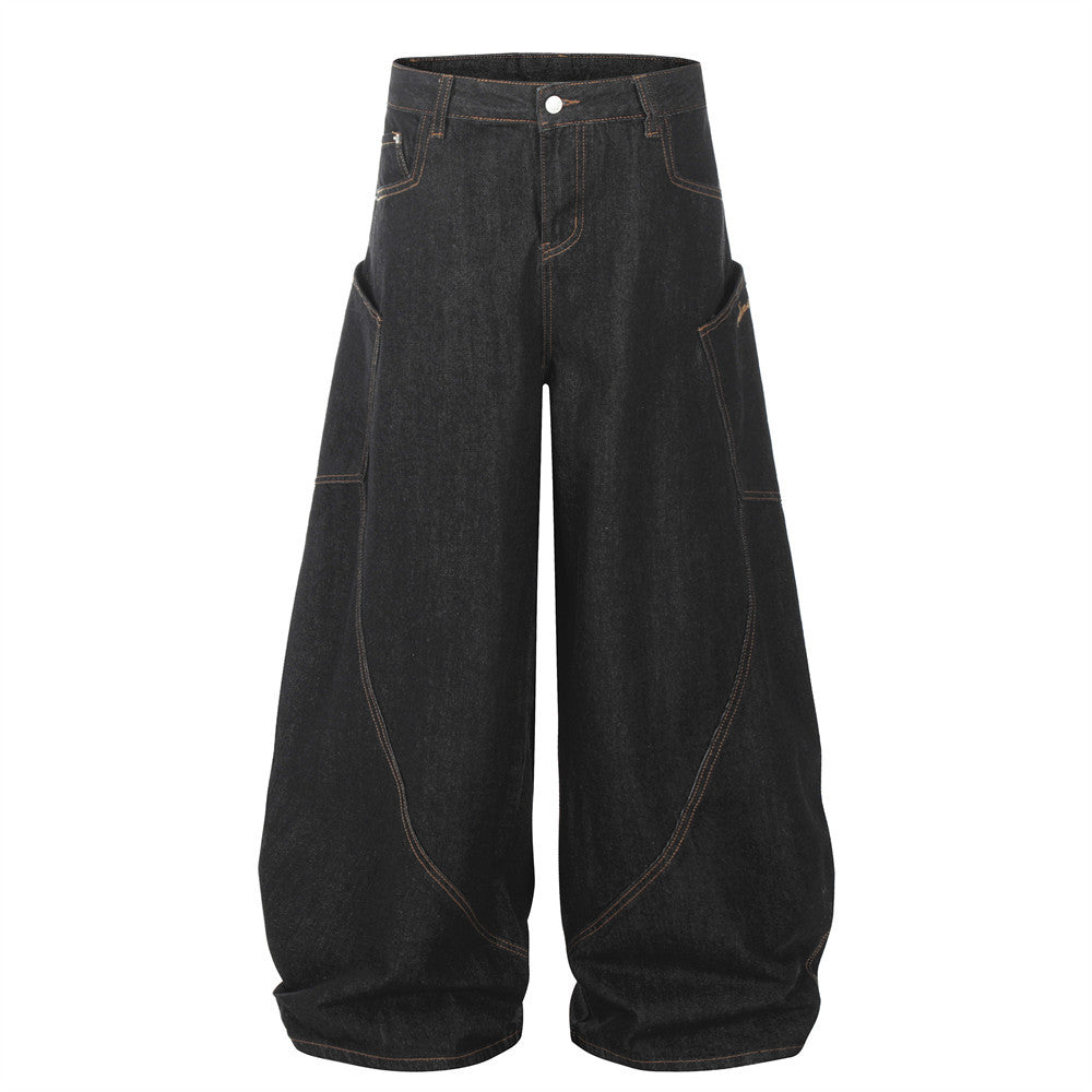 Halloy™ Wide Leg Denim Pants