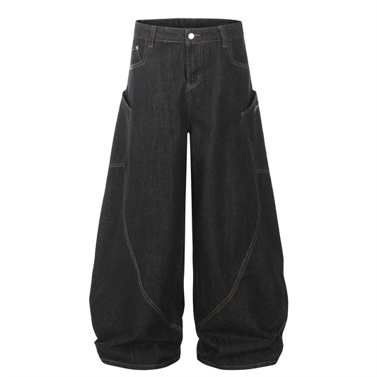 Halloy™ Wide Leg Denim Pants