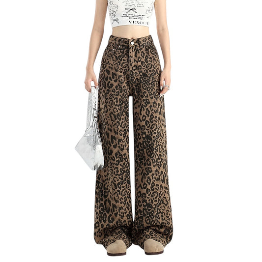 Halloy™ Retro Minority Leopard Jeans