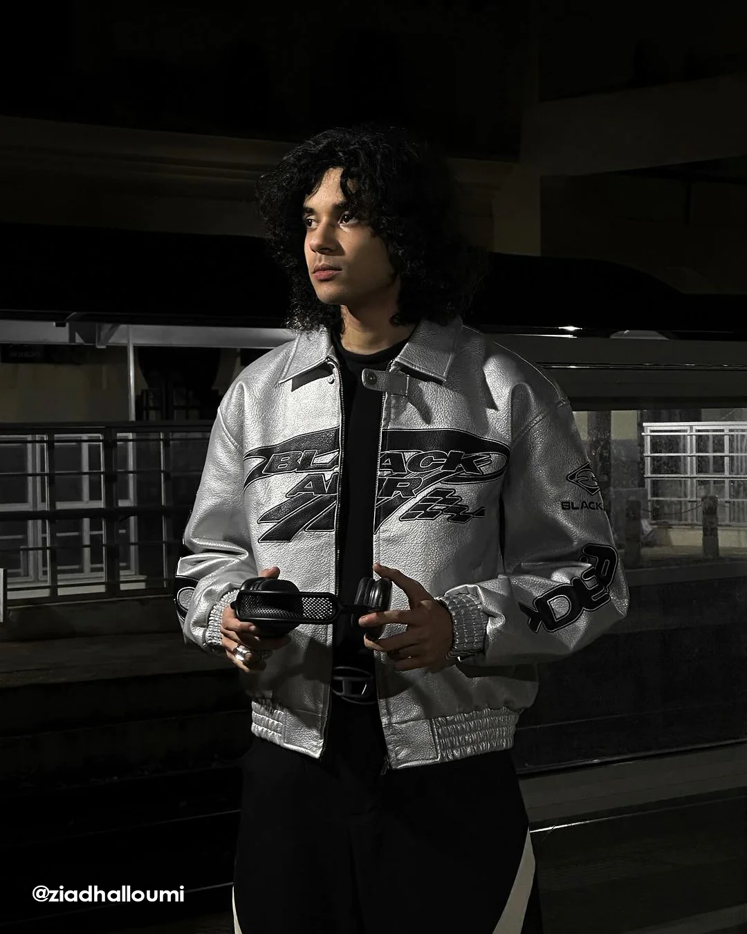 Halloy™ "BLACK AIR" Racing PU Leather Jacket