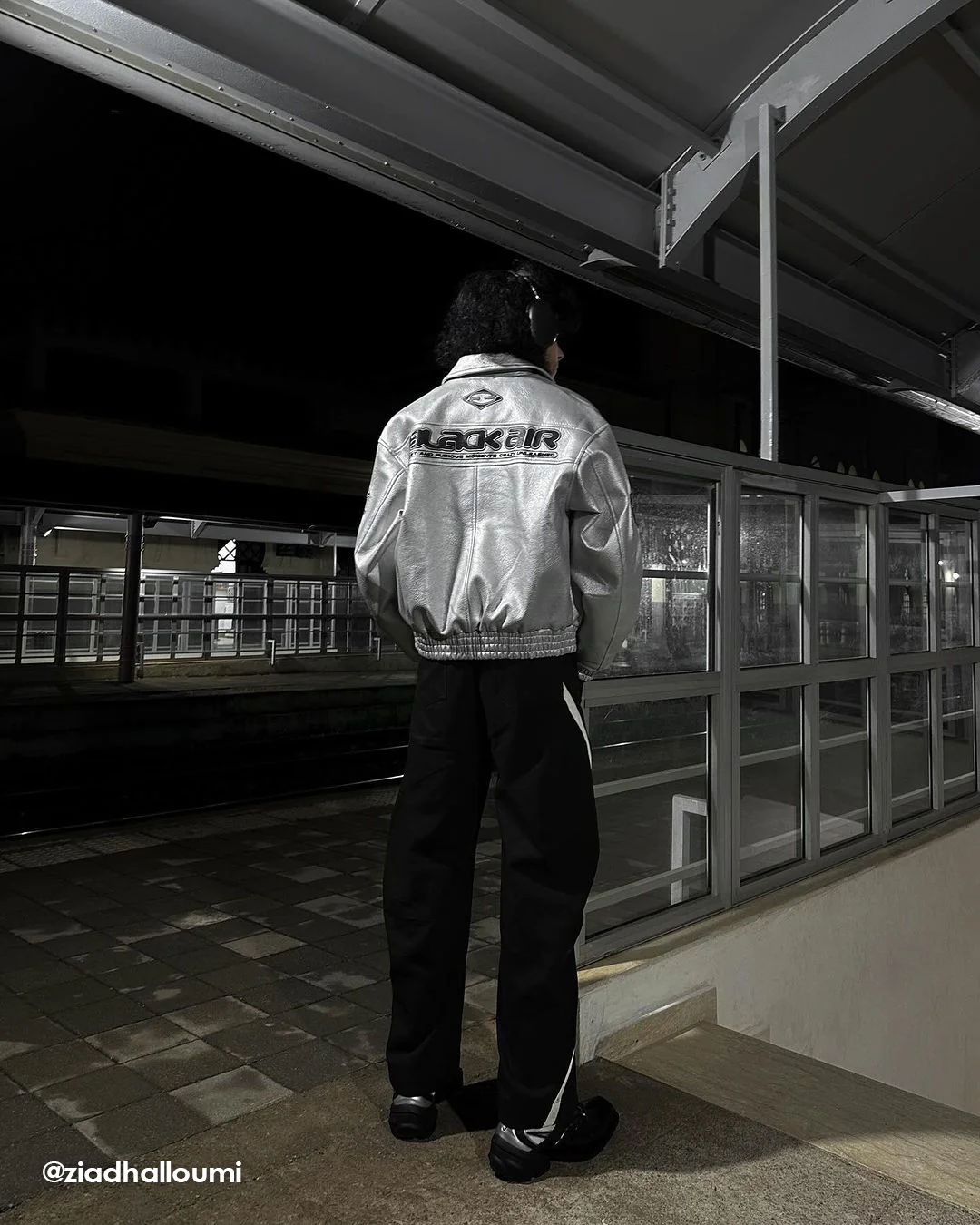 Halloy™ "BLACK AIR" Racing PU Leather Jacket