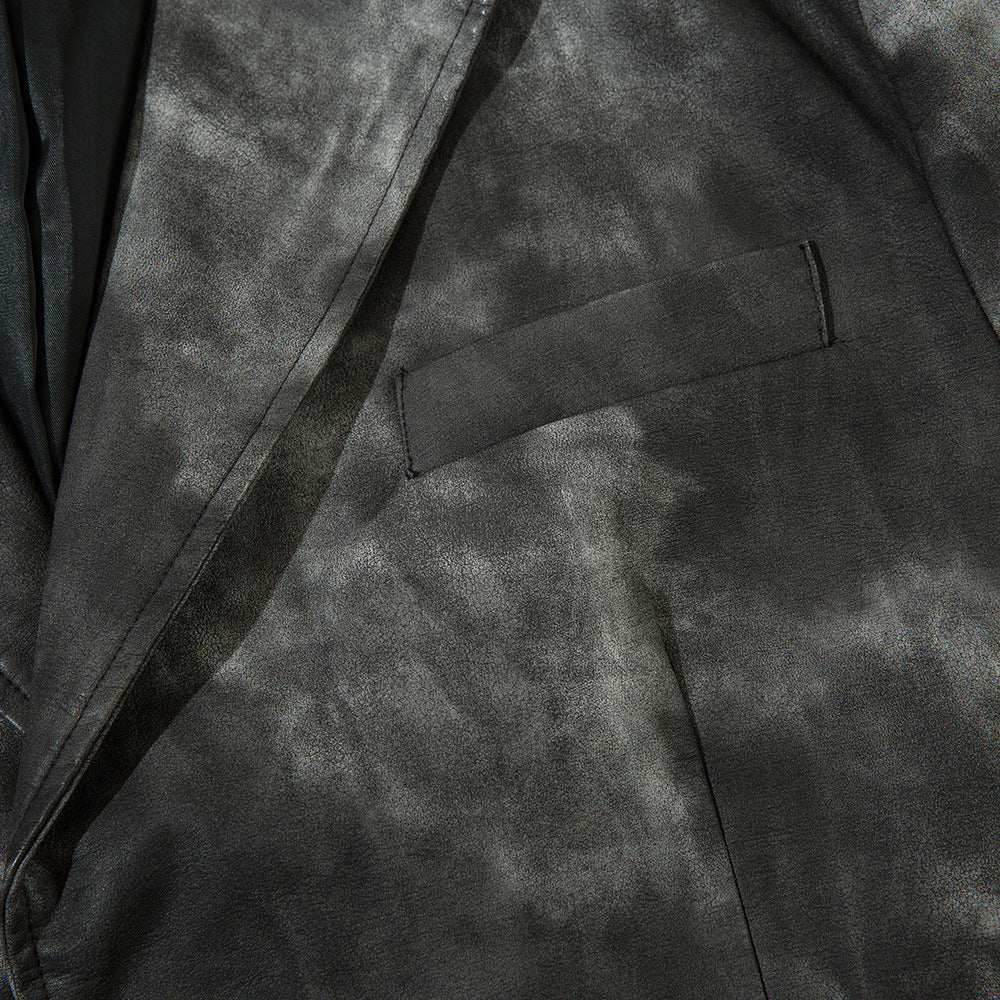 Halloy™ PU Leather Suit Jacket
