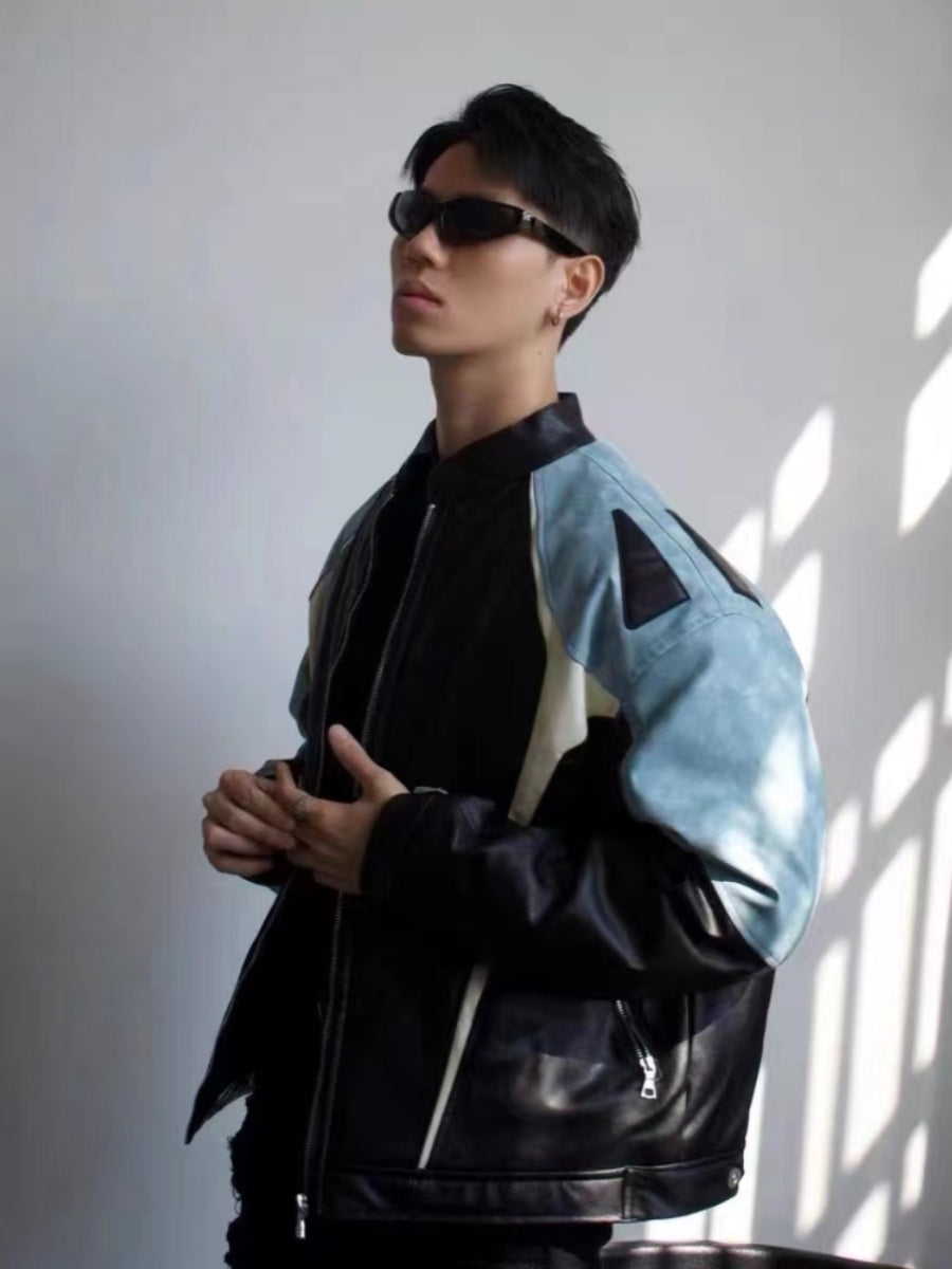 Halloy™ Leather Motorcycle Jacket
