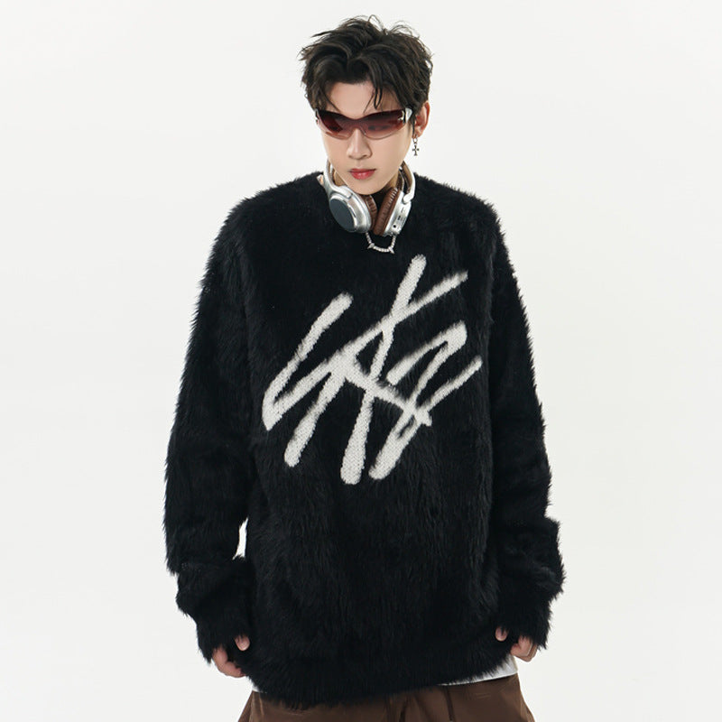 Halloy™ Mink-like Graffiti Sweater