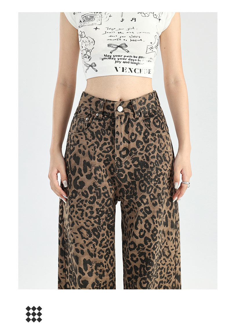 Halloy™ Retro Minority Leopard Jeans