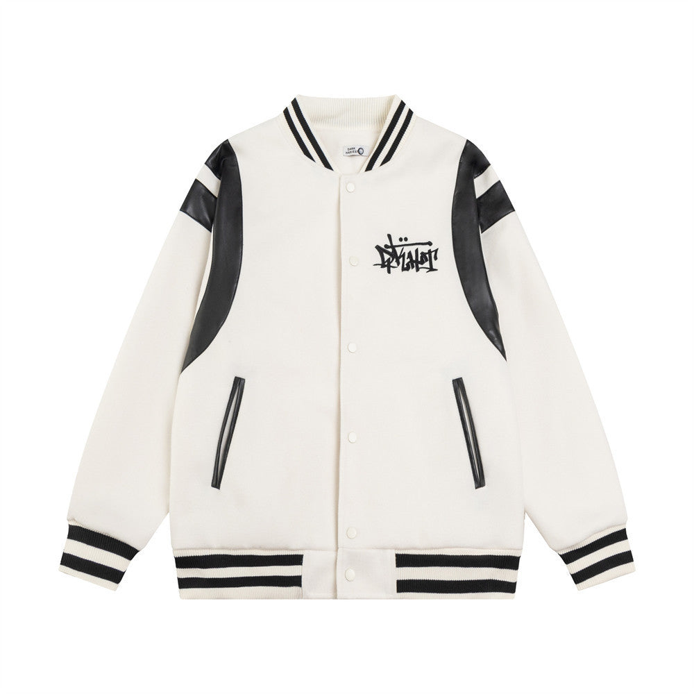 Halloy™ Loose Casual Letter Embroidered Jacket