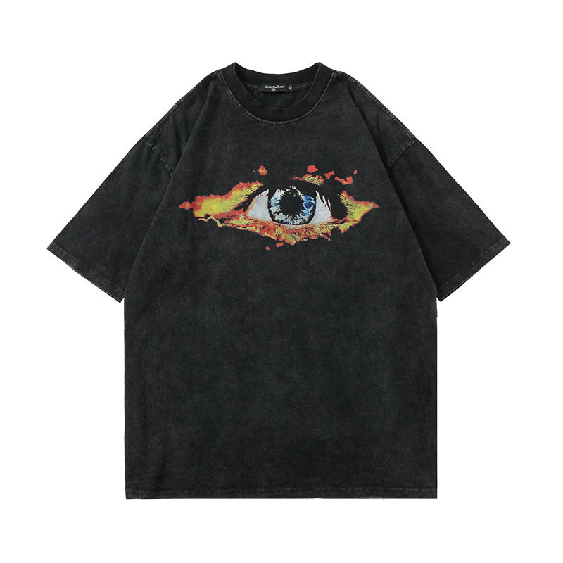 Halloy™ Retro Personality Vintage Printed T-shirt