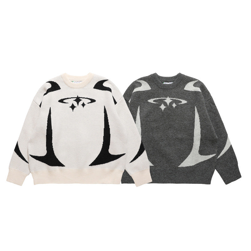 Halloy™ Three Stars Crewneck Sweater
