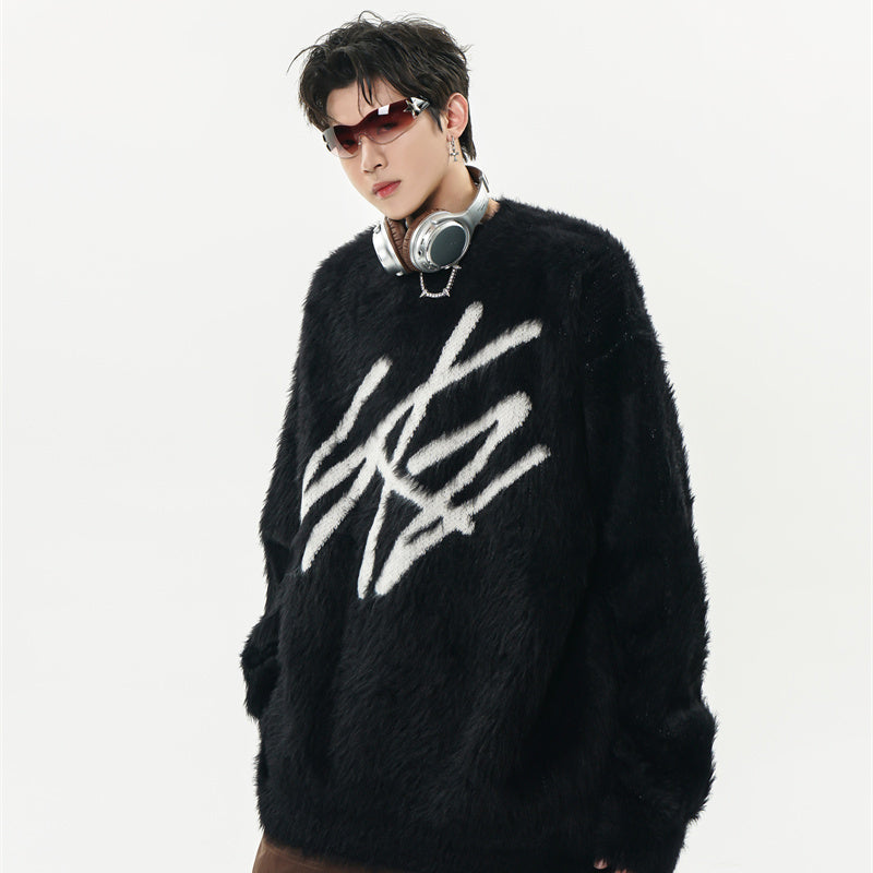 Halloy™ Mink-like Graffiti Sweater