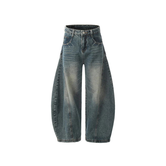 Halloy™ American Retro Washed Curved Jeans