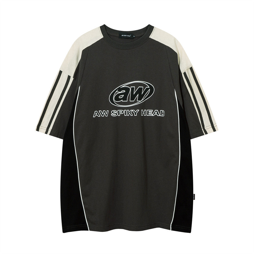 Halloy™ Sports Fashion Letter Half Sleeve T-shirt
